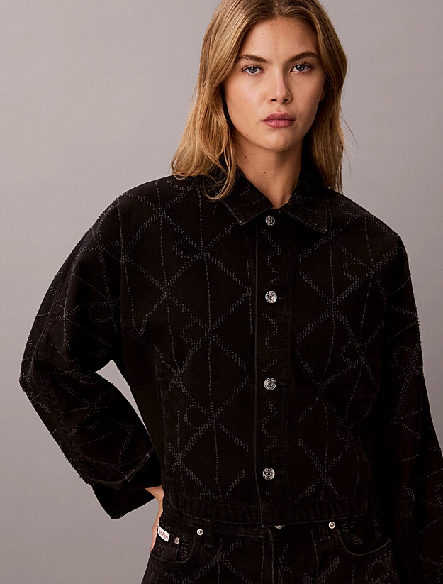 Γυναικείο Τζιν Μπουφάν Μαύρο Calvin Klein LV047H944G-4B3