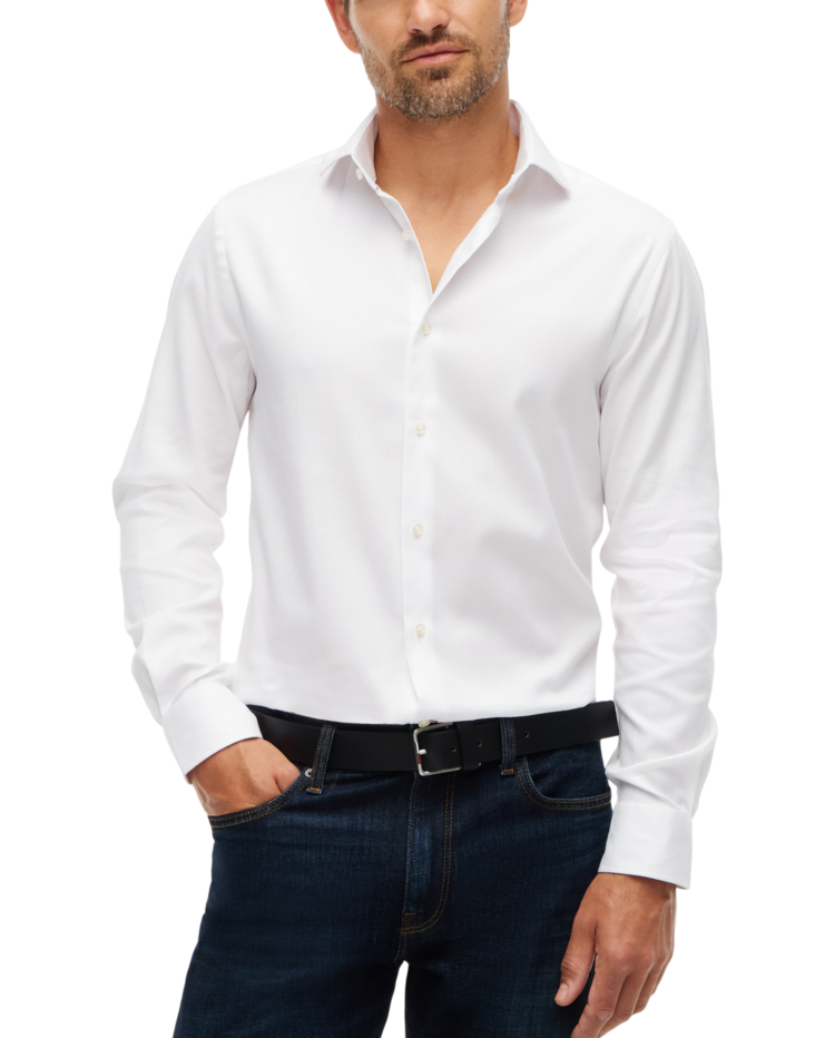 Ανδρικό Πουκάμισο Λευκό Tommy Hilfiger MW0MW44718-YBR