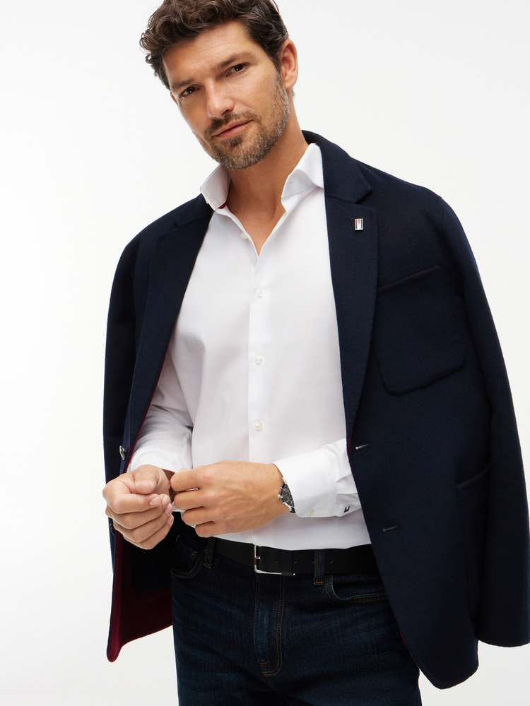 Ανδρικό Πουκάμισο Λευκό Tommy Hilfiger MW0MW44718-YBR