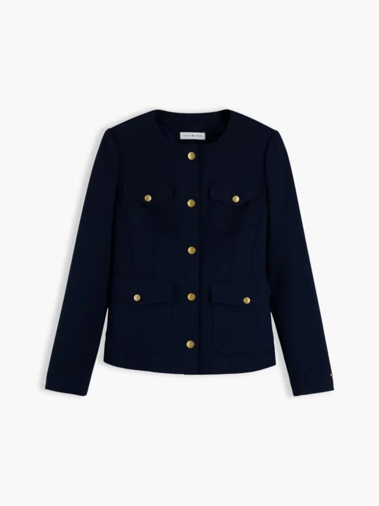 Γυναικείο Slim Σακάκι Navy Μπλε Tommy Hilfiger WW0WW51728-C1G