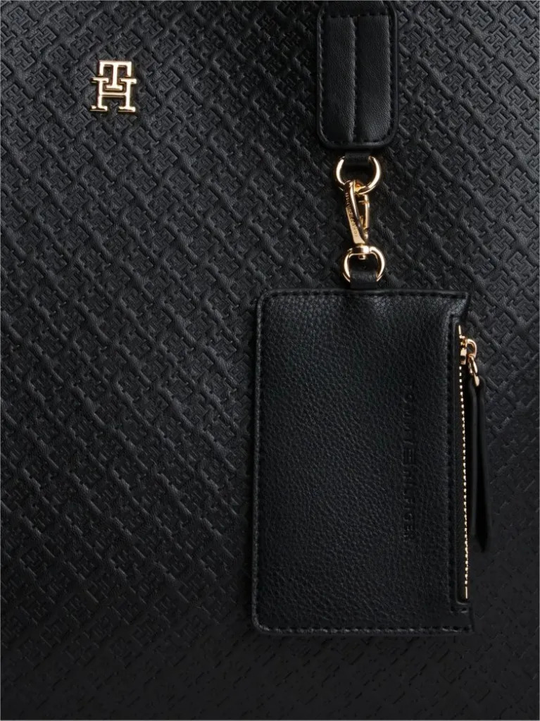 Γυναικεία Icon Tote Τσάντα Μαύρη Tommy Hilfiger AW0AW19004-BDS