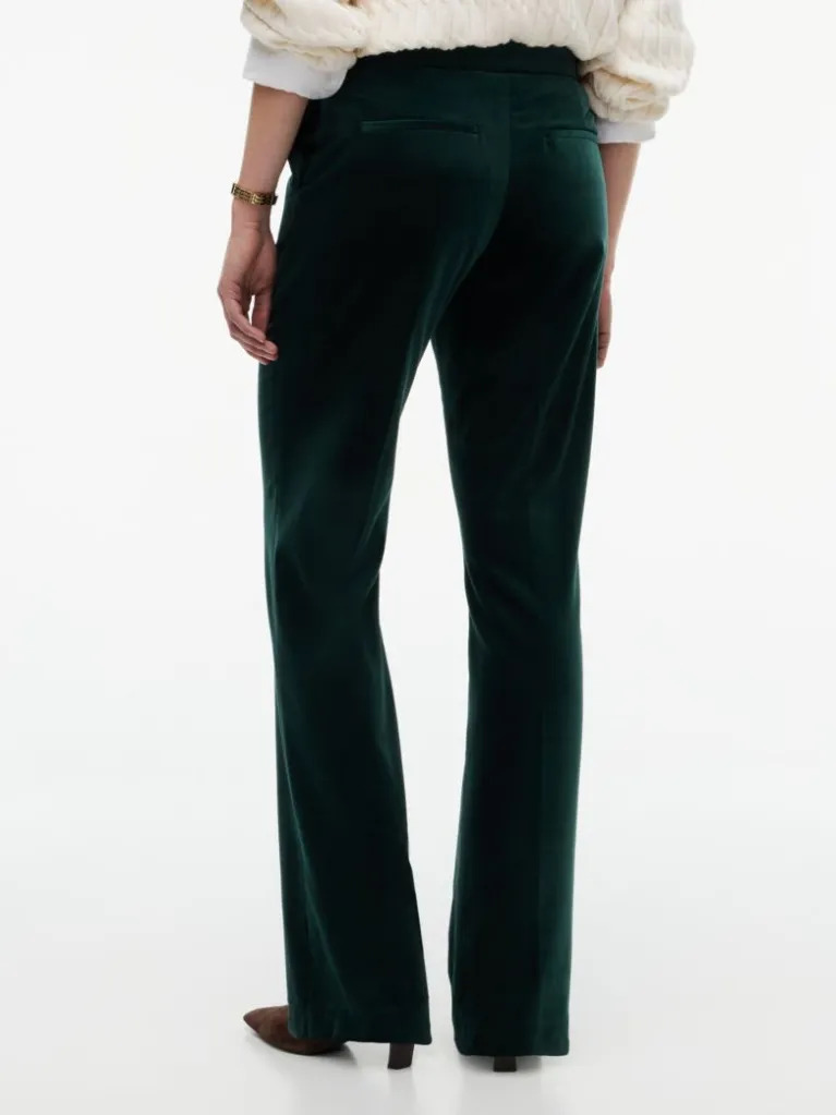 Γυναικείο Slim Βελουτέ Παντελόνι Πράσινο Tommy Hilfiger WW0WW52201-LZP