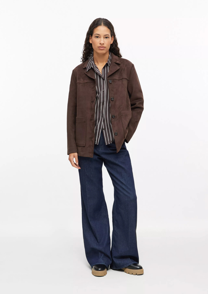 Γυναικείο Ριγέ Πουκάμισο Καφέ S.Oliver x Heidi Klum 2182857-89H5