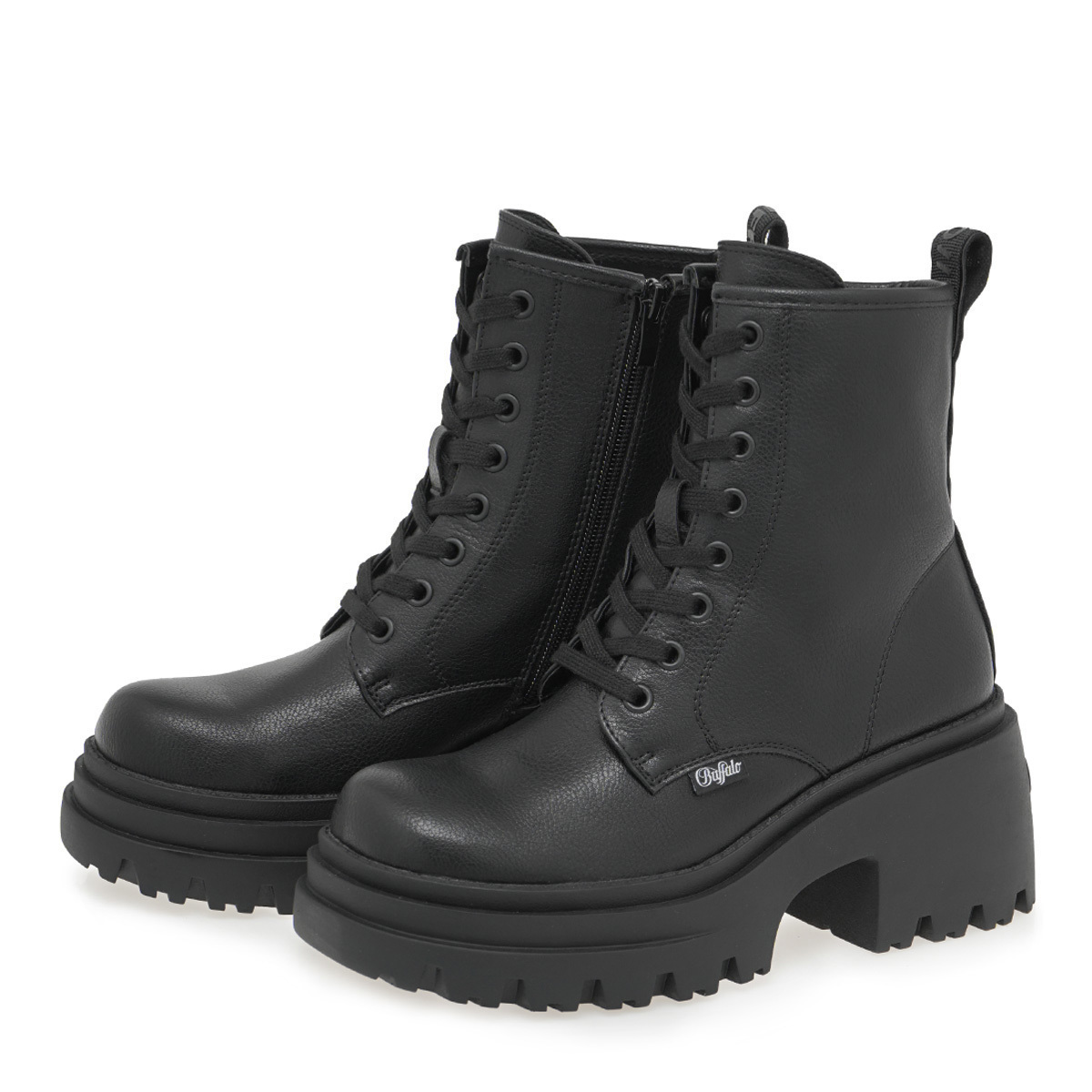 Γυναικεία Bravr Lace Up Μποτάκια Μαύρα Buffalo BUF1622538-BLACK