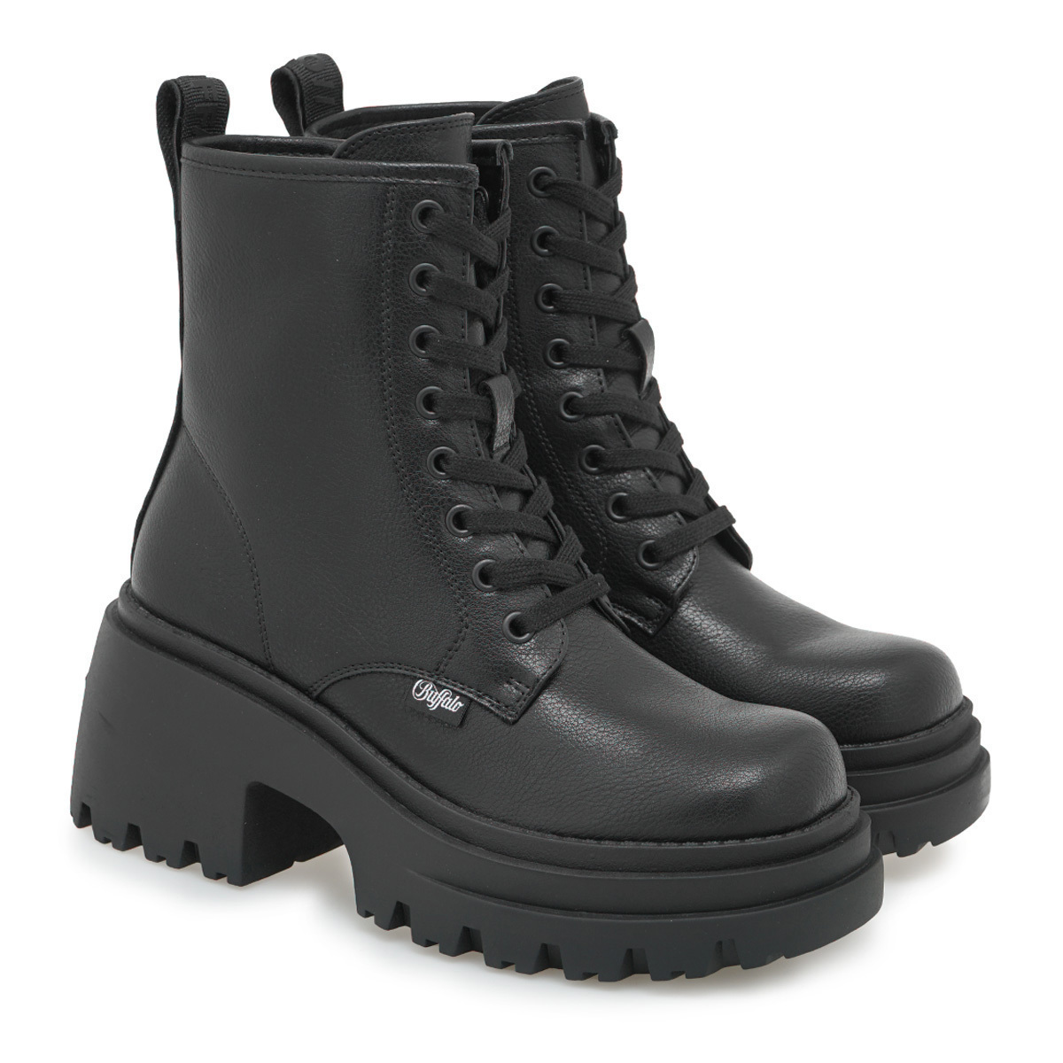 Γυναικεία Bravr Lace Up Μποτάκια Μαύρα Buffalo BUF1622538-BLACK