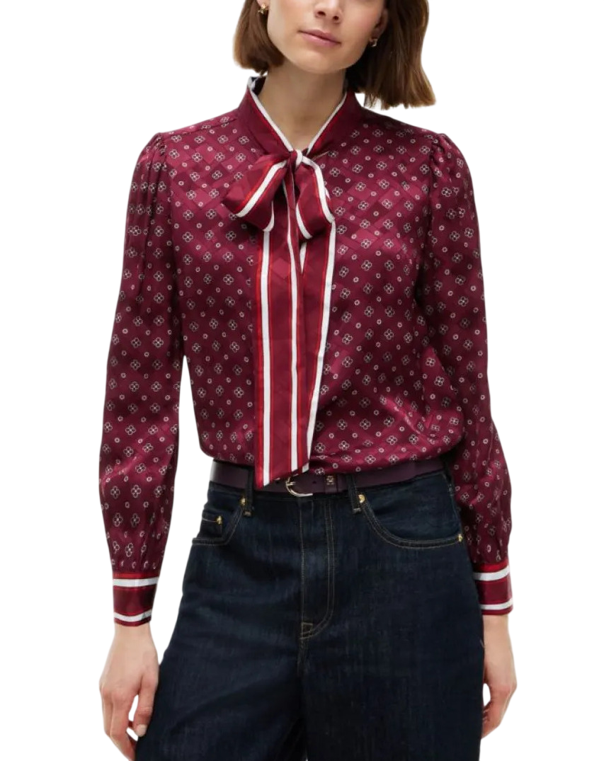 Γυναικείο Πουκάμισο Μπορντό Tommy Hilfiger WW0WW52238-0KR