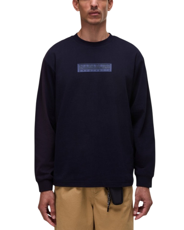Ανδρικό S-Box Logo Μακρυμάνικο T-shirt Navy Μπλε Napapijri NP0A8BC5-1761