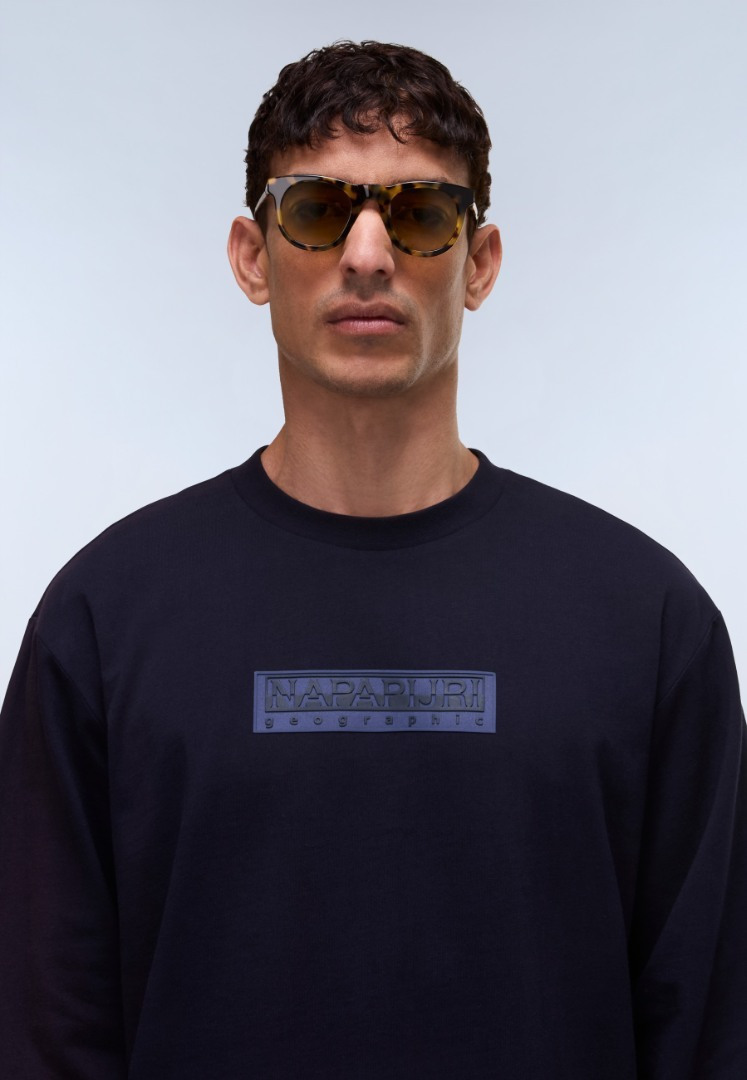 Ανδρικό S-Box Logo Μακρυμάνικο T-shirt Navy Μπλε Napapijri NP0A8BC5-1761