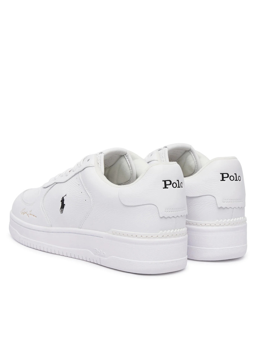Ανδρικά Δερμάτινα Masters Court Sneakers Λευκά Ralph Lauren 809P17938001-White