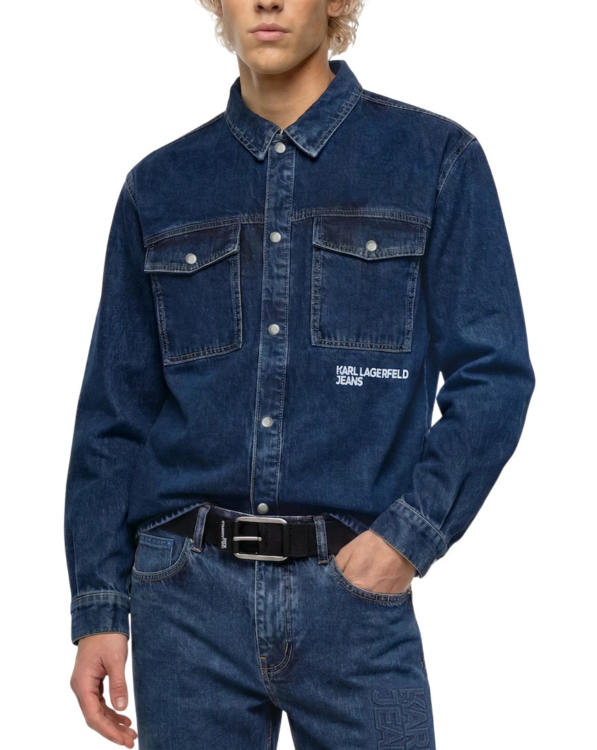 Ανδρικό Τζιν Overshirt Μπλε Karl Lagerfeld Jeans B4M16004-1NB Blue