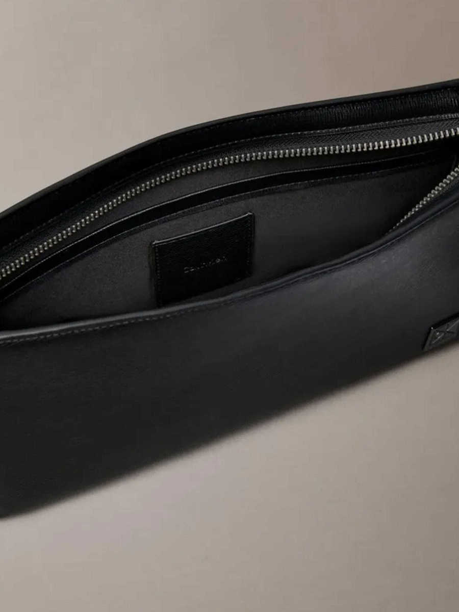 Ανδρικό Δερμάτινο Τσαντάκι Χειρός Μαύρο Calvin Klein LV04D1369G-UB1