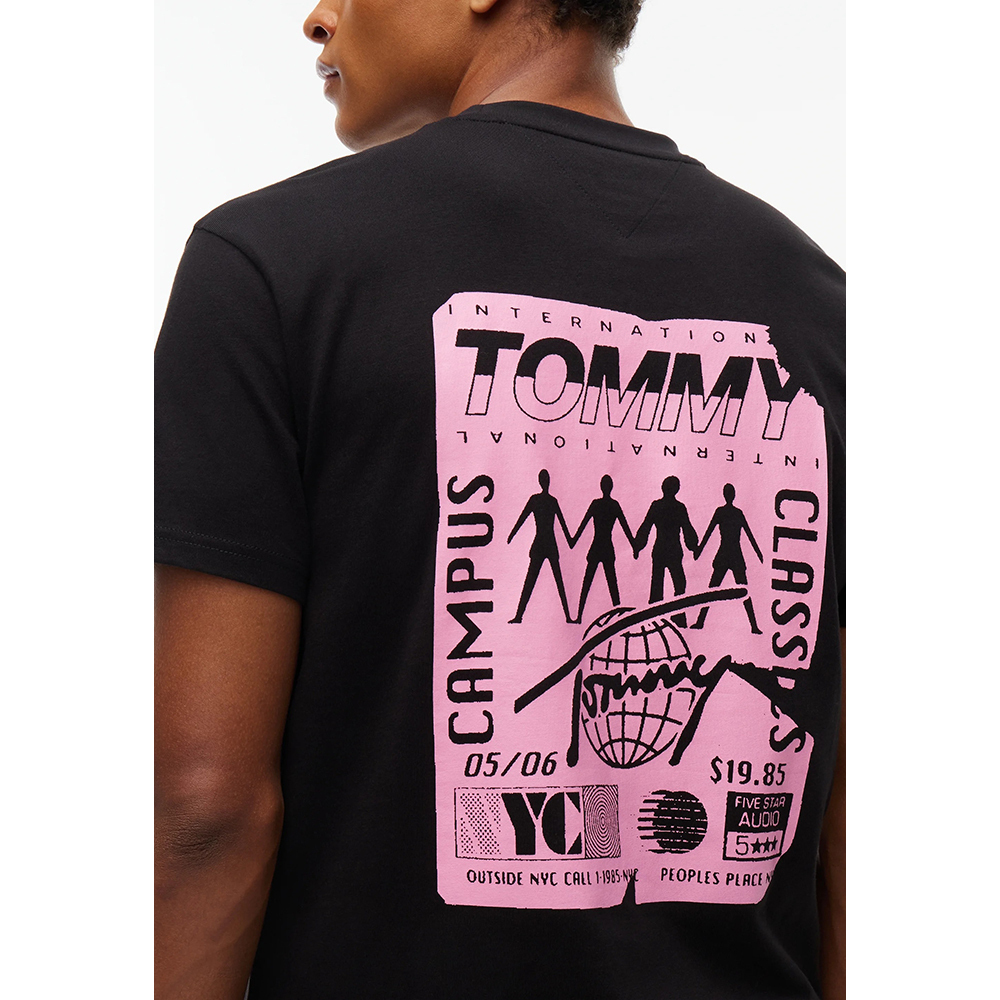Ανδρικό T-shirt Μαύρο Tommy Jeans DM0DM23561-BDS