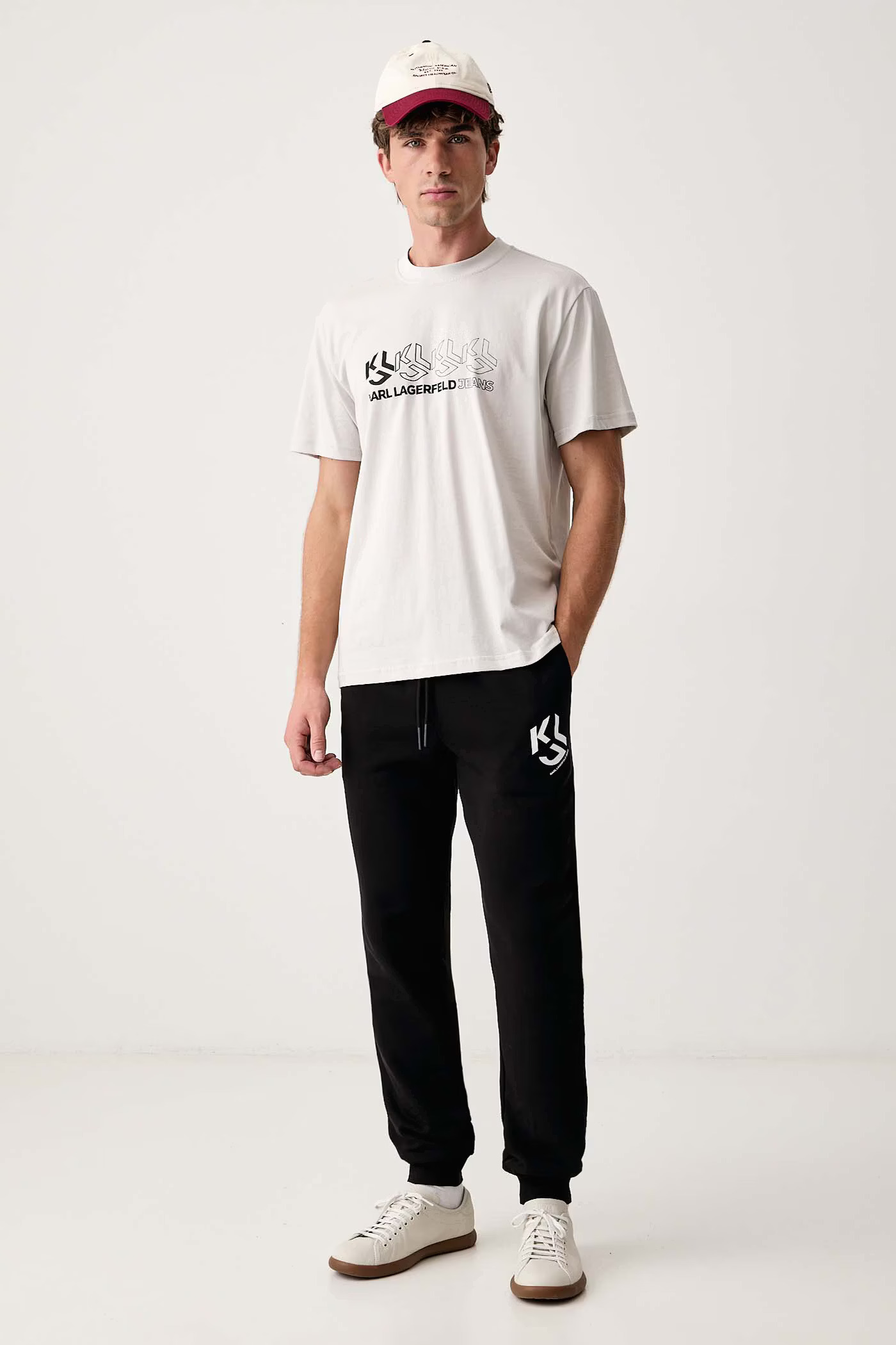 Ανδρική Monogram Φόρμα Μαύρη Karl Lagerfeld Jeans B3M10013-999 Black
