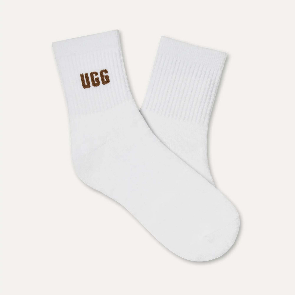 Γυναικείες Quinlin Logo Quarter Κάλτσες 3 Τεμαχίων Λευκές UGG 1181412-SMYB