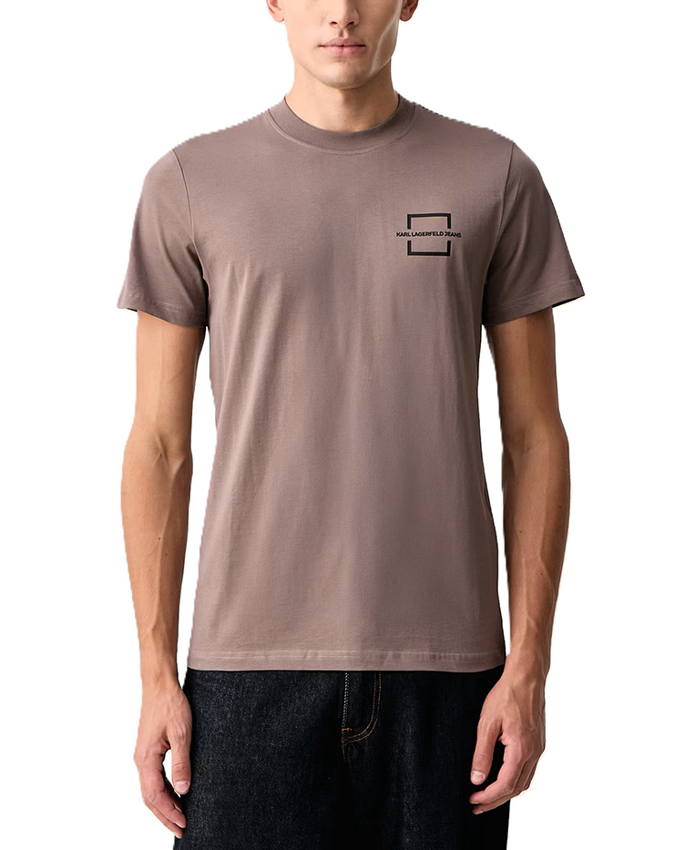 Ανδρικό Slim Logo T-shirt Καφέ Karl Lagerfeld Jeans B4M17024-2QL Iron