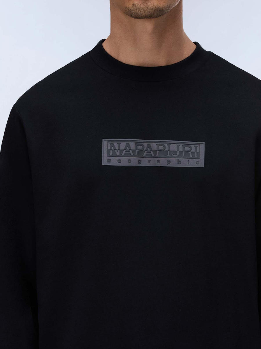 Ανδρικό S-Box Logo Μακρυμάνικο T-shirt Μαύρο Napapijri NP0A8BC5-9411