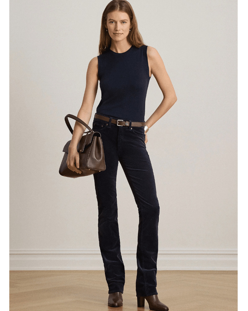 Γυναικείο Κοτλέ Παντελόνι Navy Μπλε Ralph Lauren 200B27754006-NAVY
