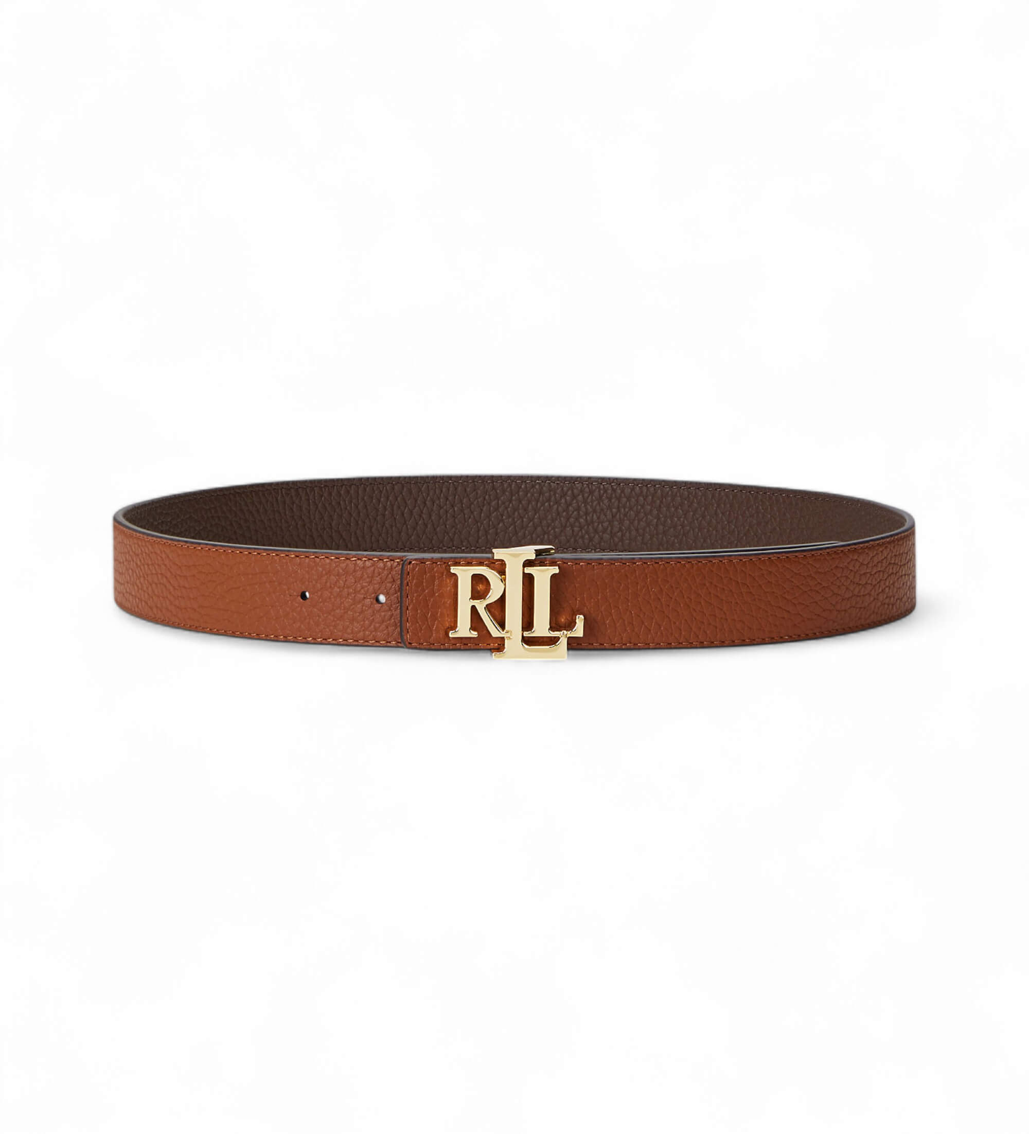 Γυναικεία Δερμάτινη Ζώνη Διπλής Όψεως Καφέ Ralph Lauren 412912039002-BRN TAN