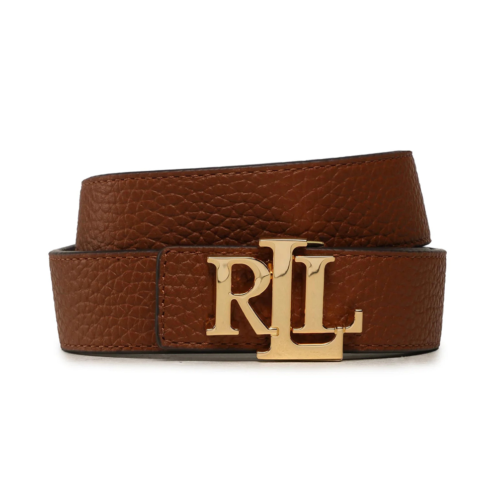 Γυναικεία Δερμάτινη Ζώνη Διπλής Όψεως Καφέ Ralph Lauren 412912039002-BRN TAN
