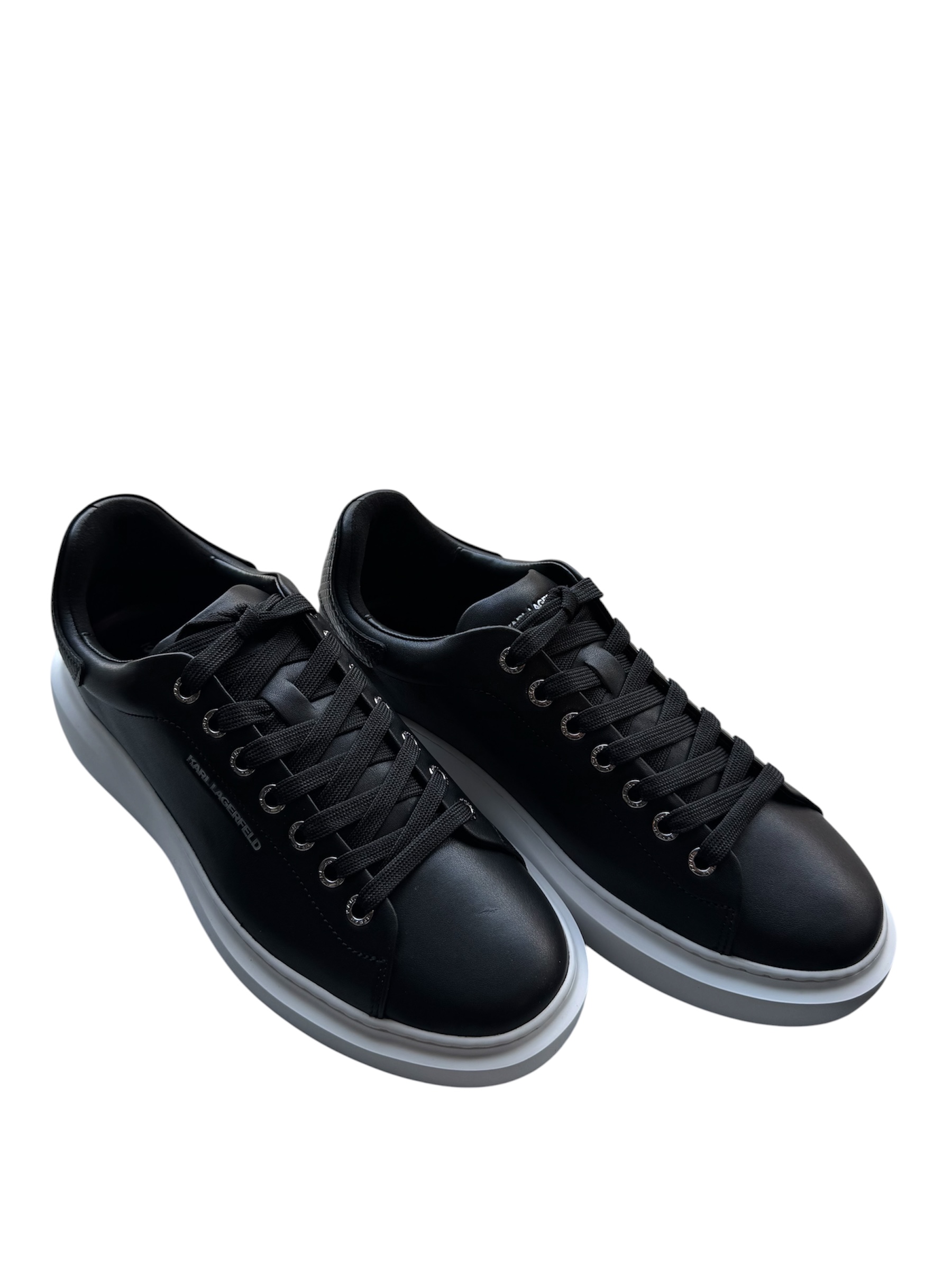 Ανδρικά Δερμάτινα Kore Python Tab Sneakers Μαύρα Karl Lagerfeld KL56584-000 Black
