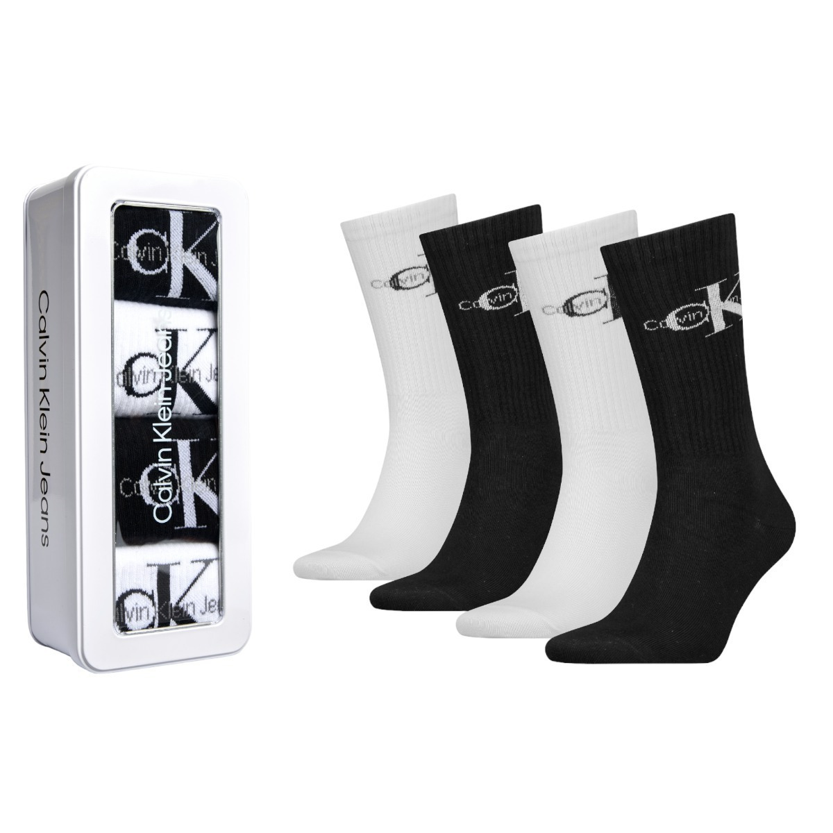 Ανδρικές Κάλτσες 4 Τεμαχίων Μαύρες Calvin Klein 701241258-001