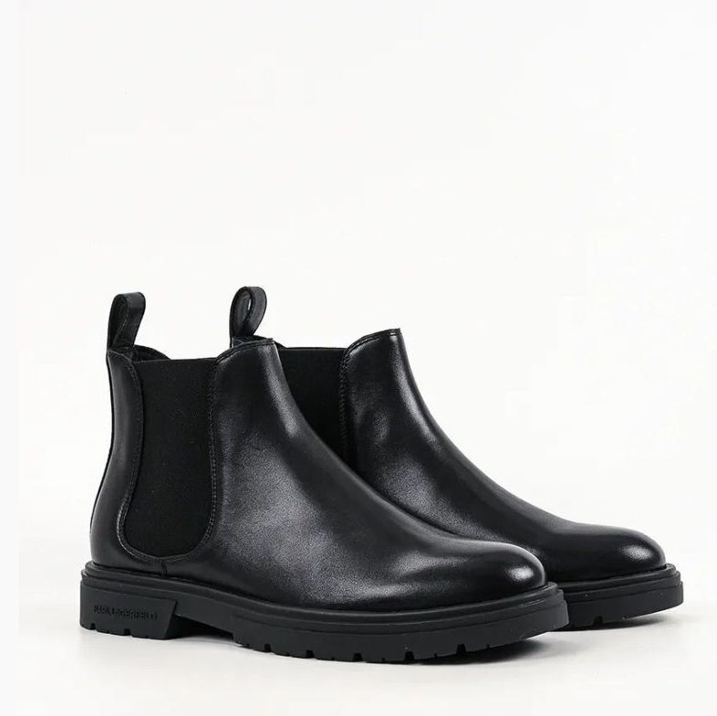 Ανδρικά Δερμάτινα Koby Lug Chelsea Μποτάκια Μαύρα Karl Lagerfeld KL11836-000 Black