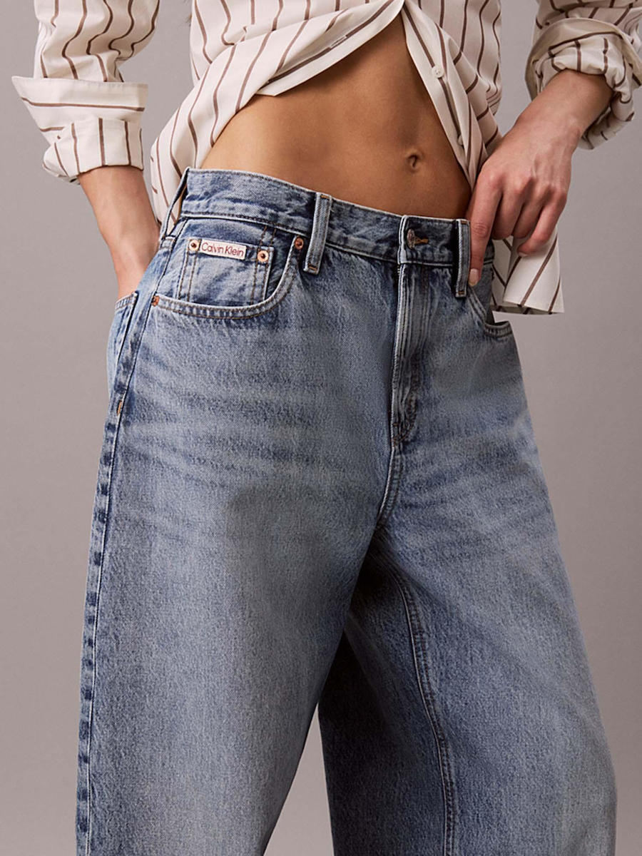 Γυναικείο Relaxed Barrel Τζιν Γαλάζιο Calvin Klein LV047H743G-46S