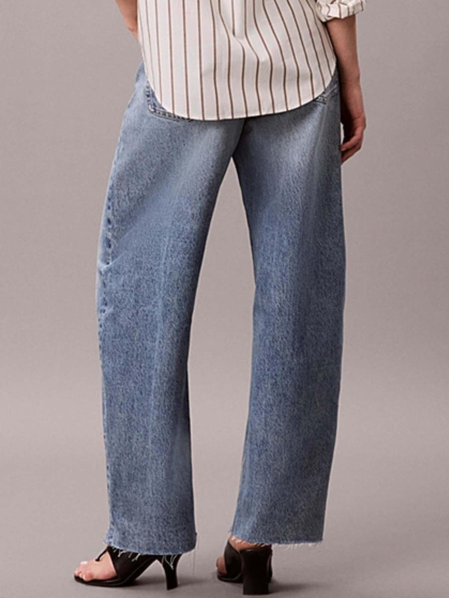 Γυναικείο Relaxed Barrel Τζιν Γαλάζιο Calvin Klein LV047H743G-46S