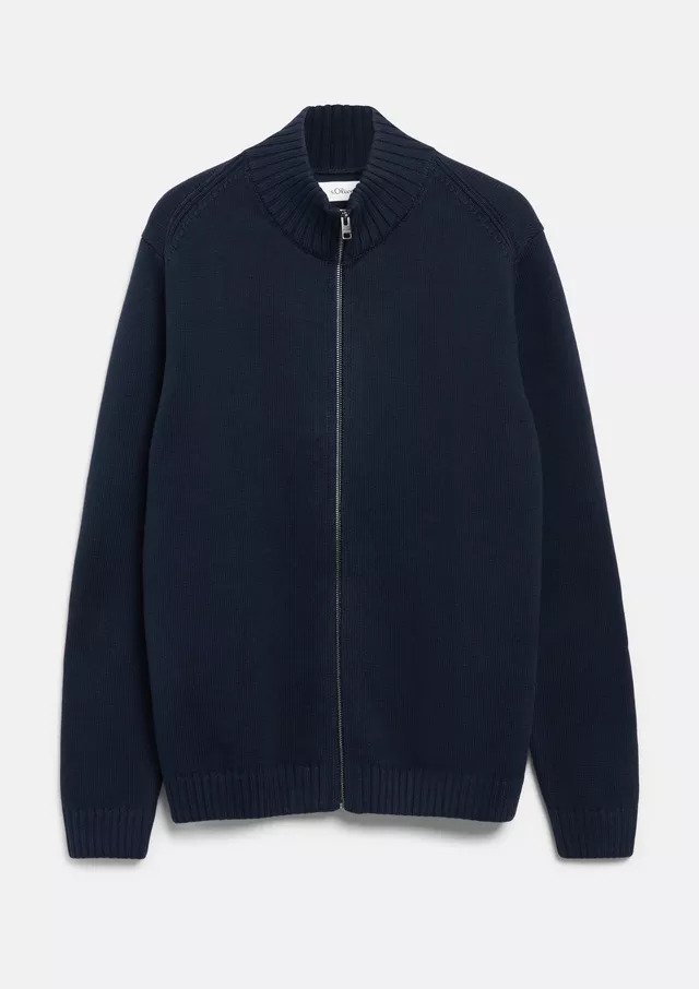 Ανδρική Πλεκτή Ζακέτα Navy Μπλε S.Oliver 2182803-5978