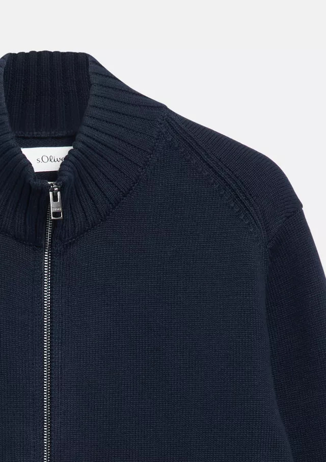 Ανδρική Πλεκτή Ζακέτα Navy Μπλε S.Oliver 2182803-5978