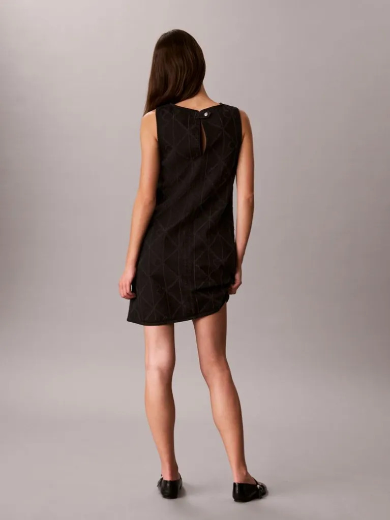 Γυναικείο Αμάνικο Τζιν Φόρεμα Μαύρο Calvin Klein LV047H781G-4B3