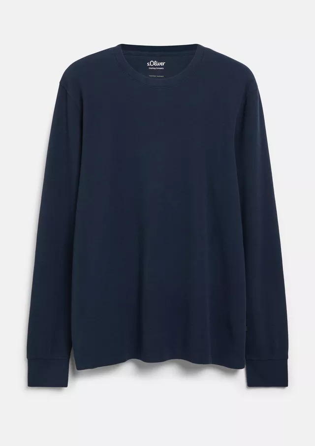 Ανδρικό Μακρυμάνικο T-shirt Navy Μπλε S.Oliver 2180195-5978