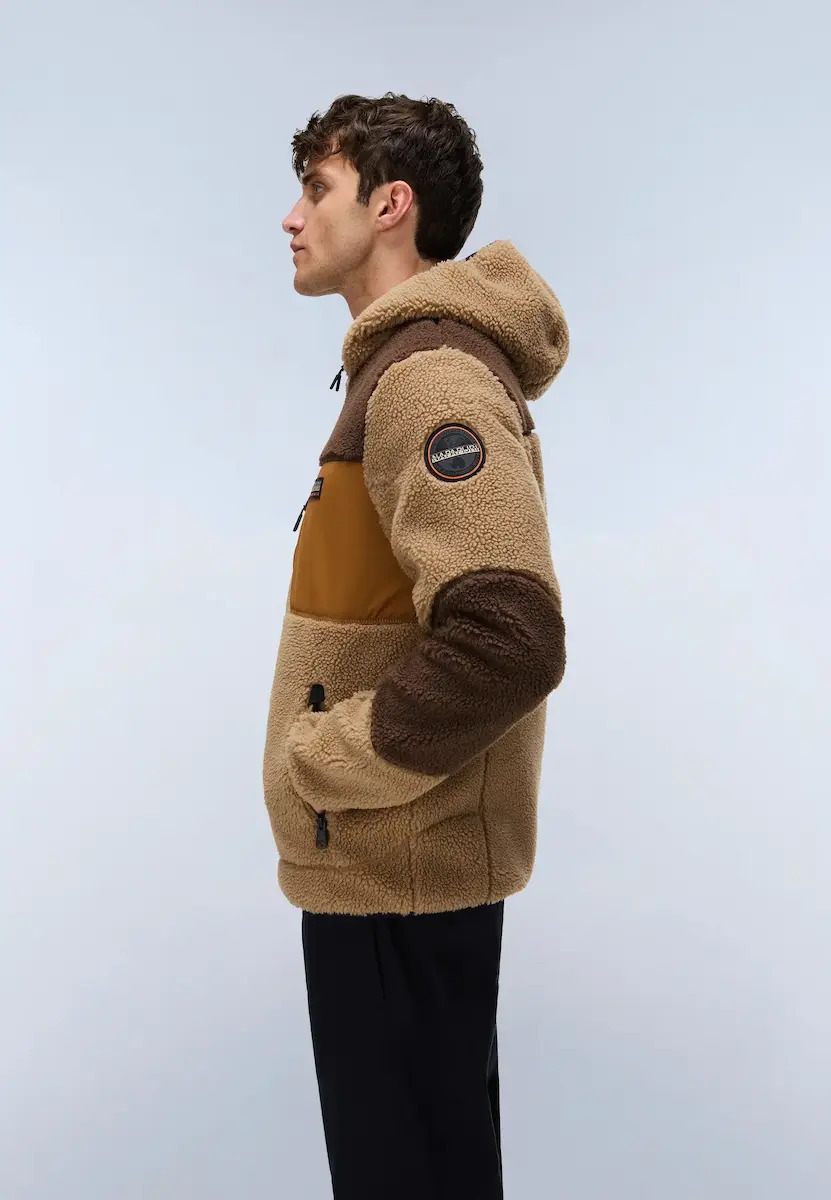 Ανδρική Yupik Fleece Ζακέτα Καφέ Napapijri NP0A8AZX-M4E1