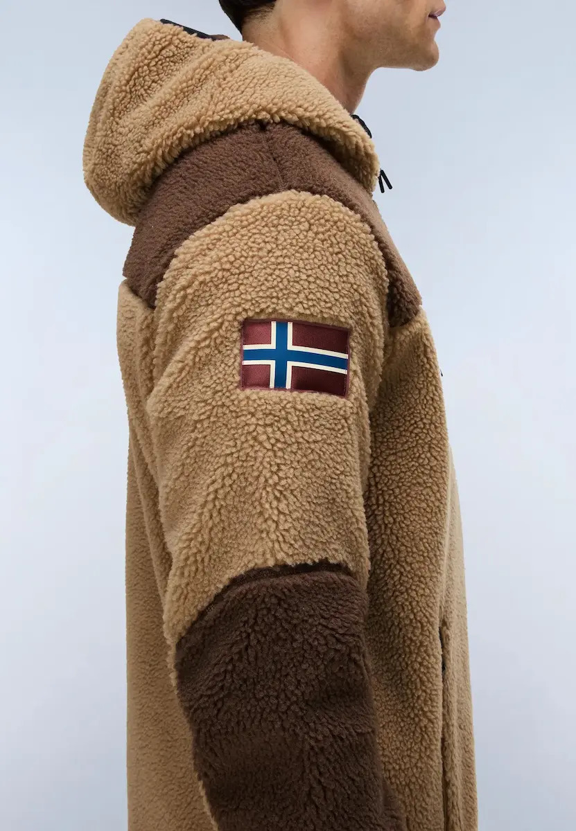 Ανδρική Yupik Fleece Ζακέτα Καφέ Napapijri NP0A8AZX-M4E1