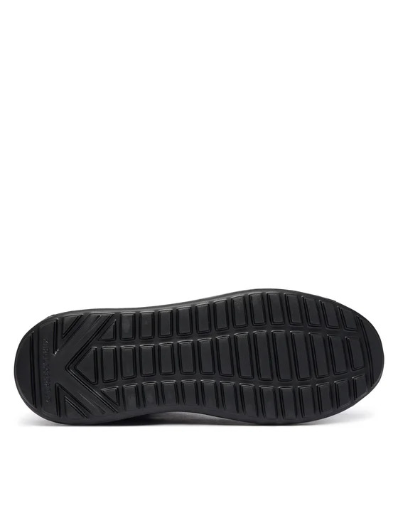 Ανδρικά Δερμάτινα Kapri Lug Μποτάκια Μαύρα Karl Lagerfeld KL57548-20X Black