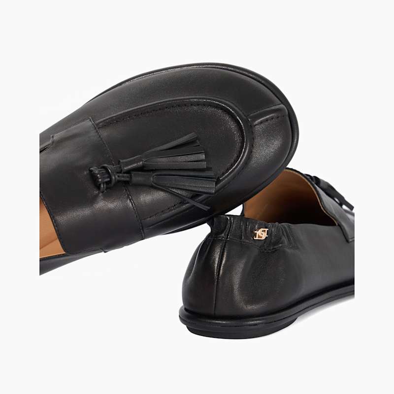 Γυναικεία Δερμάτινα Grounding Loafers Μαύρα Dune London 0076510780033484-BLACK