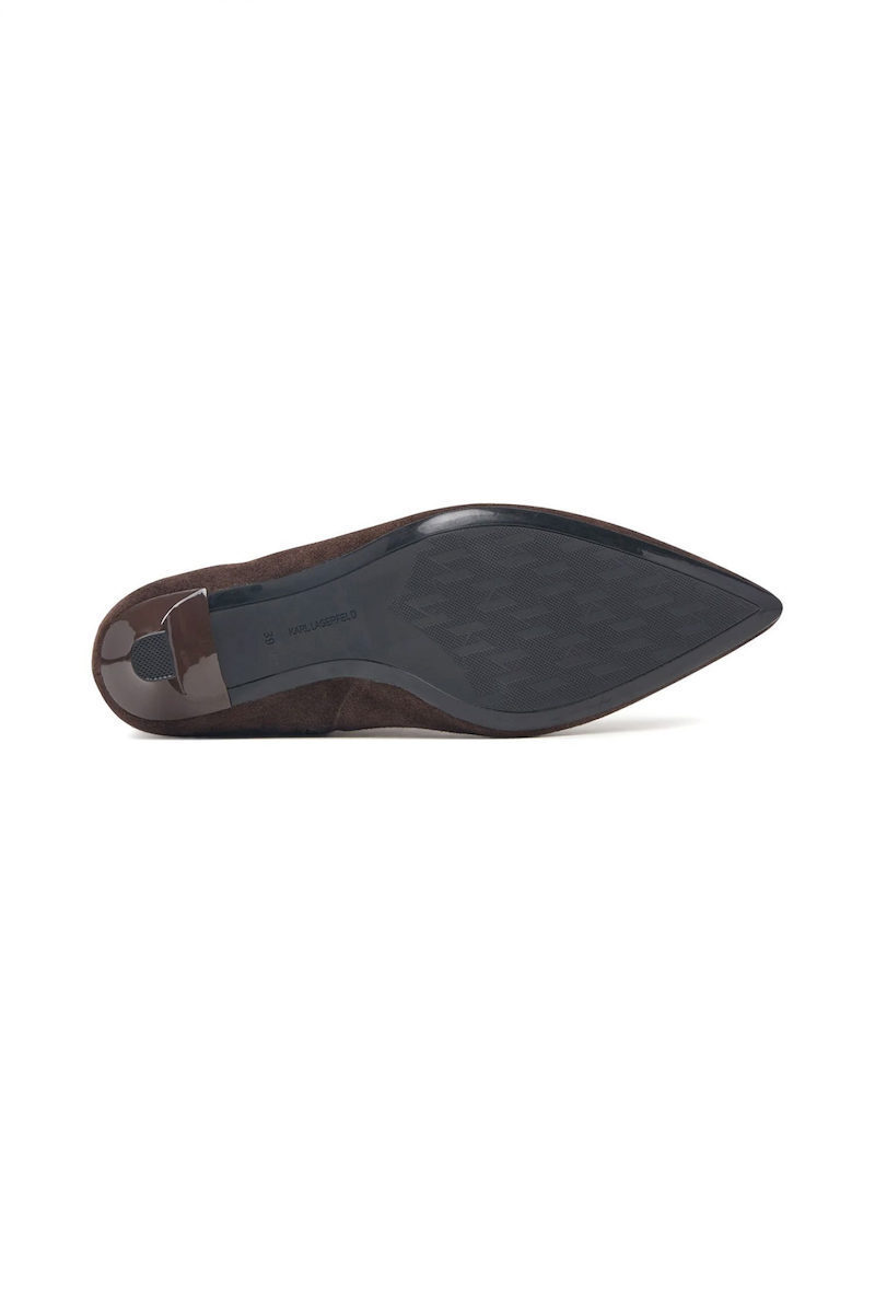 Γυναικεία Δερμάτινα Sienna Signia Μποτάκια Καφέ Karl Lagerfeld KL32747-544 Brown
