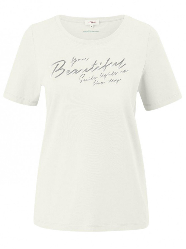 Γυναικείο T-Shirt Λευκό S.Oliver 2142601-02D0