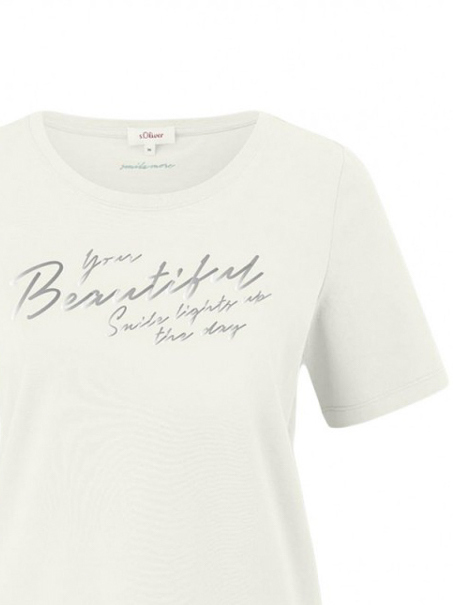 Γυναικείο T-Shirt Λευκό S.Oliver 2142601-02D0