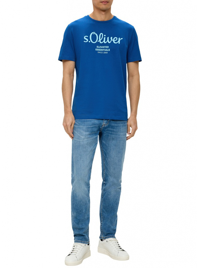 Ανδρικό T-Shirt Μπλε S.Oliver 2139909-56D1