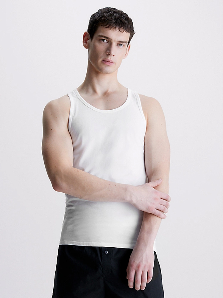 Ανδρικό Σετ Φανελάκια 2 Τεμάχια Λευκά Calvin Klein 000NB1099A-100