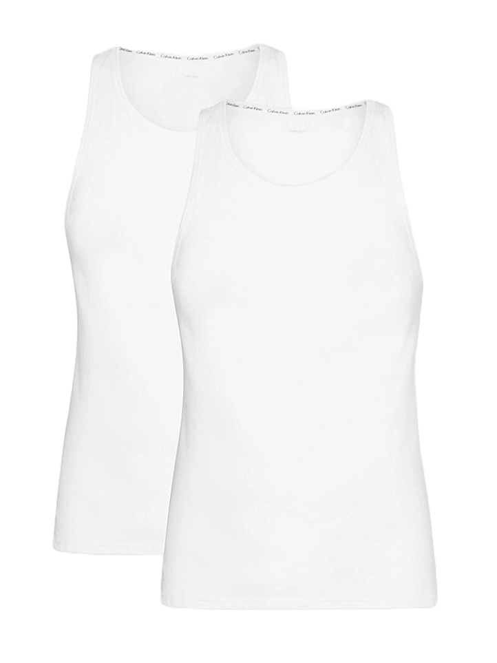 Ανδρικό Σετ Φανελάκια 2 Τεμάχια Λευκά Calvin Klein 000NB1099A-100