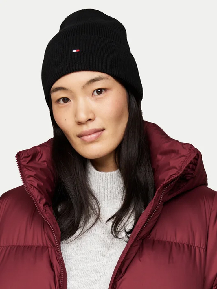 Γυναικείο Essential Flag Σκουφάκι Μαύρο Tommy Hilfiger AW0AW16637-BDS