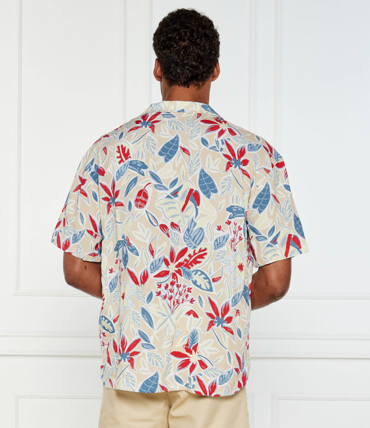 Ανδρικό Κοντομάνικο Πουκάμισο Μπεζ Hugo 50540065-103