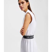 Γυναικείο Polo Φόρεμα Λευκό Karl Lagerfeld A2W13038-100 White