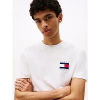 Ανδρικό T-shirt Λευκό Tommy Jeans DM0DM21910-YBL