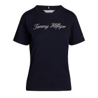 Γυναικείο Script T-shirt Navy Μπλε Tommy Hilfiger WW0WW43459-02G