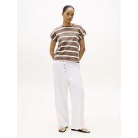 Γυναικείο Ριγέ T-shirt Καφέ Tommy Hilfiger WW0WW45628-0BL