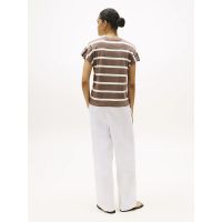Γυναικείο Ριγέ T-shirt Καφέ Tommy Hilfiger WW0WW45628-0BL