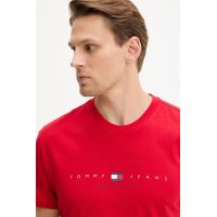 Ανδρικό T-shirt Κόκκινο Tommy Jeans DM0DM21911-XLE